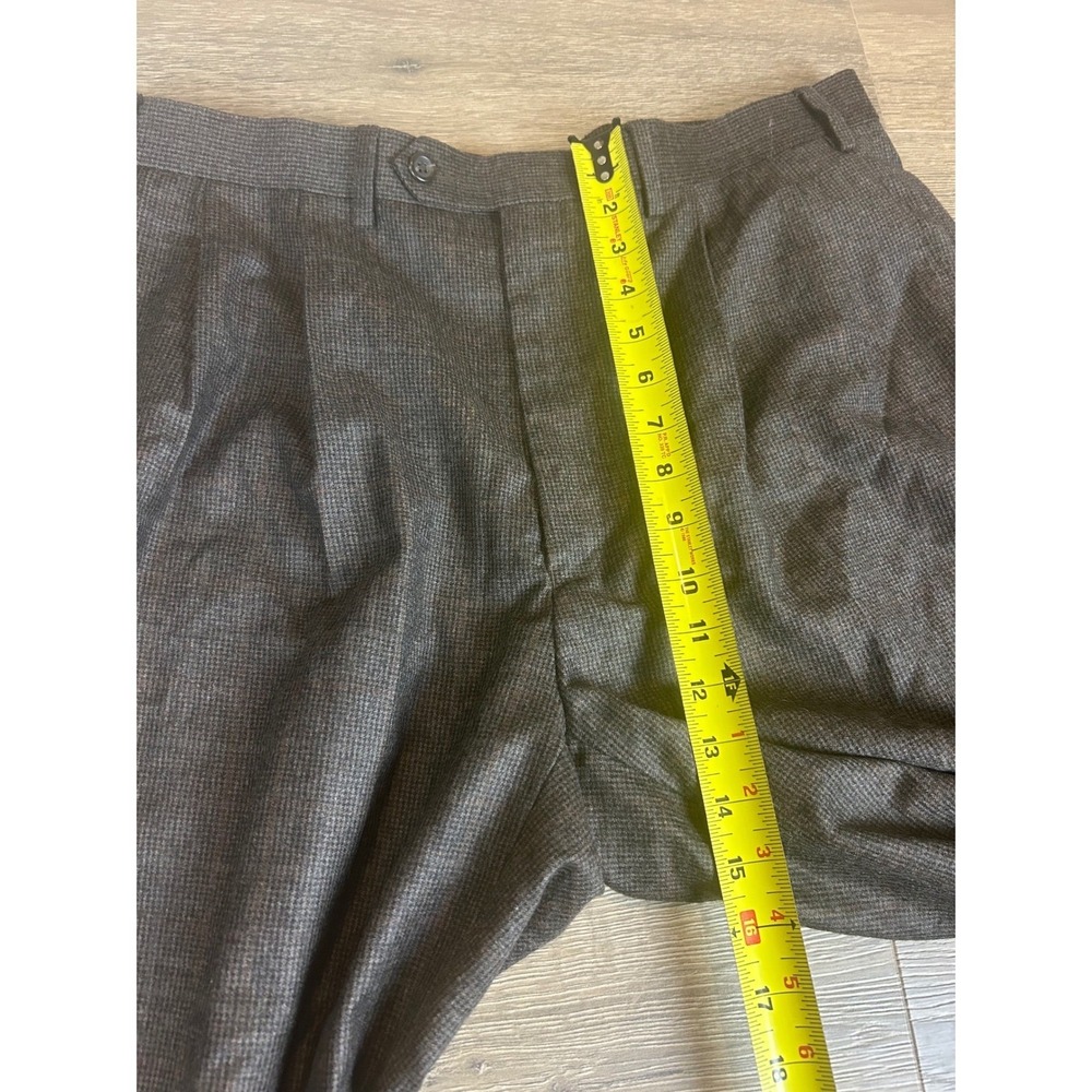 Lauren Ralph Lauren Mens Brown Wool Pleated Cuffed Dress Pants 38W x 32L - Picture 8 of 11
